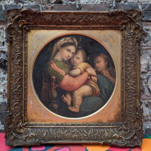 Lovely Mid 19th Century Version of The Madonna of the Chair by Raphael