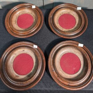 Vintage Turned Wooden Church Collection Plates from Wesley Methodist Church West Bromwich