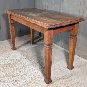 1950's English Utility Style Solid Oak Church Table