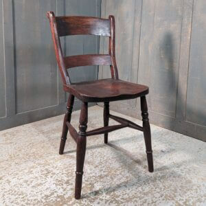 Victorian Elm and Beech Slope back Kitchen Chairs