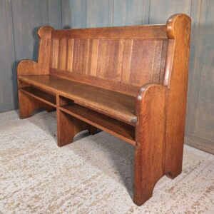 Exceptional Quality & Design Solid Oak Mid-Century Church Pews Benches from Park Congregational Church Dudley