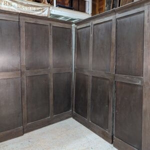 4 Sections of tall oak and ply Church Room panelling