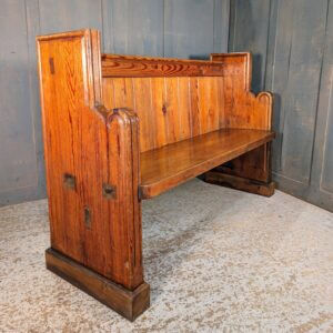 Extra Heavy Antique Victorian Pitch Pine Church Chapel Pews from Pembroke