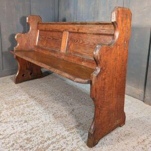 Shapely Ended Antique Pitch Pine Church Chapel Pews from Swansea