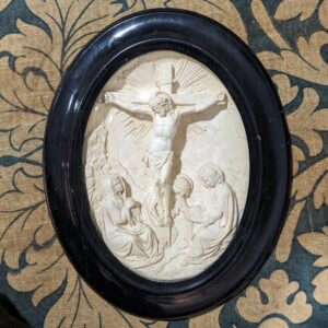 Antique Napolean III Meerschaum Relief of The Passion of Christ with the Women Weeping