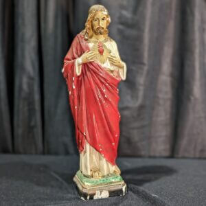 Vintage Religious Statue of Christ The Sacred Heart