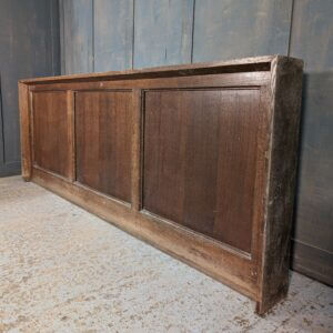 Simple Three Panel Oak Sections of Panelling Front Frontage