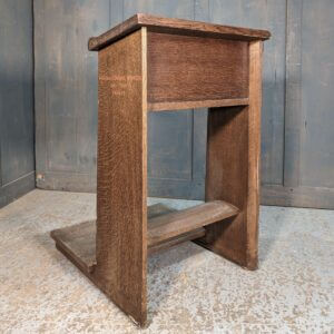 1960's Vintage Solid Oak Memorial Prayer Desk Prie Dieu