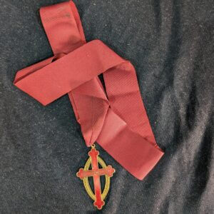 Vintage Enamel Choir Masters 'Persevere' with Sash