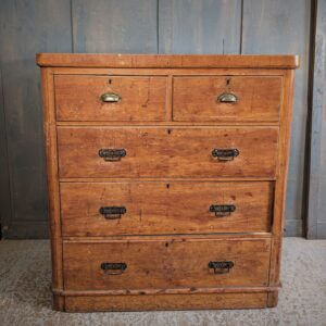 Scruffy but Usable 1897 Pine Chest of Drawers