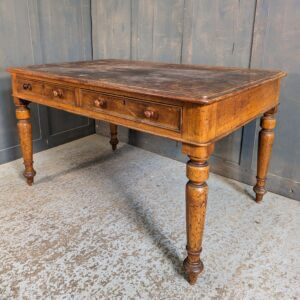 1897 Oak & Pine Office Two Drawer Desk from Brentford Primitive Methodist Church