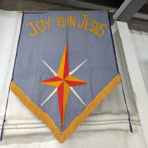 Embroidered Mid Century Vintage Sunday School Children's Church Banner