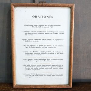 Framed 1940 Pope Pius XII Prayer Sheet for Indulgences