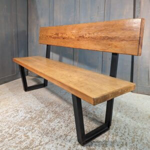 Heavy Steel & Decorative Deal 1970's Vintage Church Benches from Fishponds Methodist Church Bristol