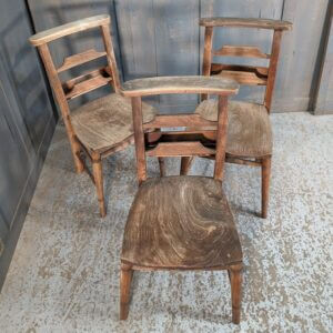 Melton Constable Early 1900's Old Church Chapel Chairs with Turned Legs OLD WOODWORM HOLES CLEARANCE PRICE