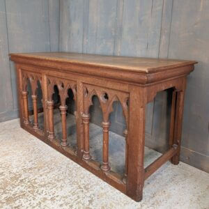 By Repute - An Antique Oak Gothic Children's Chapel Altar from St Mary's Penzance
