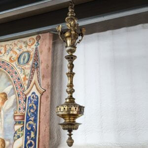 Antique Highly Unusual Heavy Bronze Hanging Incense Burner