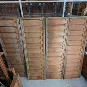 Antique Bromley Trinity Baptist Church Multi Panelled Oak Panels Fronts Panelling