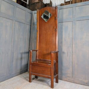 1930's Oak & Ply Vintage Hall Telephone Coat Stand Umbrella Stand Storage Chair