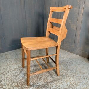 1950’s Vintage Our Lady of the Rosary Oxford Pale Elm & Beech Double Bar Church Chapel Chairs