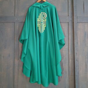 Emerald Green Slabbink Chasuble with Matching Stole