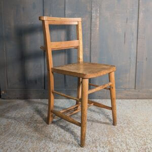 Simple 'Bible Shelf' Post-War Elm & Beech Church Chapel Chairs