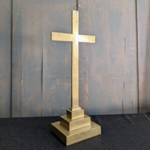 Solid Brass 1930's Vintage Plain Altar Cross