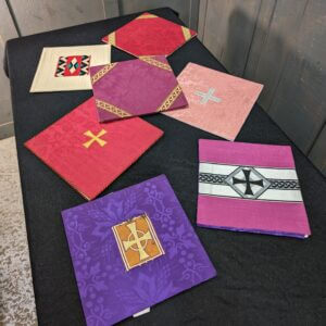 7 Assorted Church Ecclesiastical Burses Textile Interest