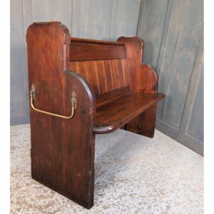 Dark Winchester Antique Pine Church Chapel Pew Bench