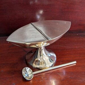 Simple Brass Incense Boat & Heavy Brass Spoon