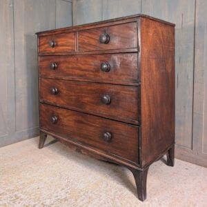 William IV Mahogany Teak & Pine 2 over 3 Chest of Drawers