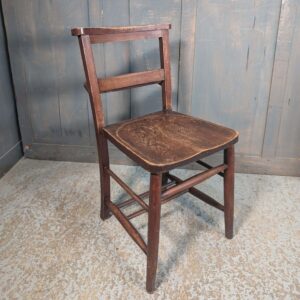 Sturdy Darker Coloured Elm & Beech Classic Shelf Church Chapel Chairs