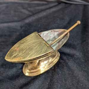 Vintage Heavy Brass Well Used Incense Boat from St Alban's Derby (SOLD)
