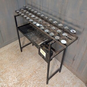 Black & Plain Metal Votive Candle Stand for 38 Candles with Strongbox