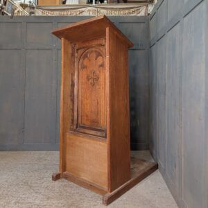 Remodelled & Hightened Gothic Antique Pulpit Style Ambo Reading Desk Lectern