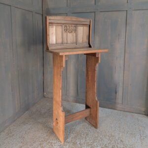 Unusual Antique Gothic Oak Wall Facing Standing Reading Desk Prie Dieu