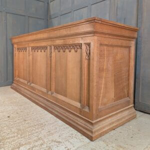 Large Vintage Oak Church Altar with Gothic Detailing from Cumbria