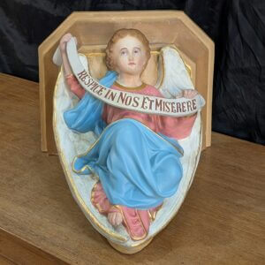 Very Large 1870's Belgian Angel Wall Console Shelf Bracket