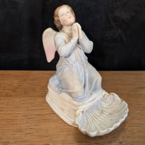 Delightful 1920's Vintage French Free Standing Angel Holy Water Font Stoop Piscina
