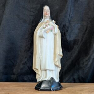 1900's Antique French Porcelain Figurine of St Therese Lisieux 'The Little Flower'