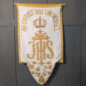1950's Vintage Hand Embroidered French Processional Banner