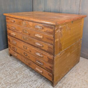 Mid Century Oak 'Crusader' Plan Vestment Chest with Six Drawers