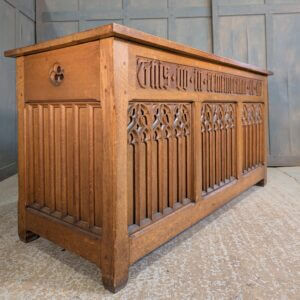 Excellent Antique Oak Gothic Church Altar from St Andrew's Liverpool