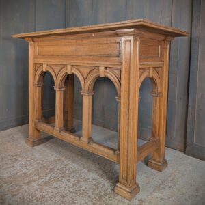 Classical Italian Inspired Vintage Oak Altar Communion Table
