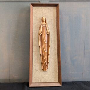 1960'S Vintage Girotti Sculptured Madonna Wall Hanging