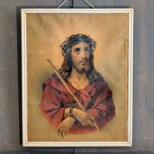 Framed 1930's Vintage Print of Christ 'Ecce Homo' Bound