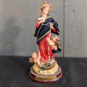 Italian Plastic 'Peoples Art' Religious Statue Mary Untier of Knots