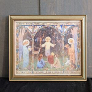 Classic Framed 1930's Vintage 'All Things Bright and Beautiful' by Margaret Tarrant