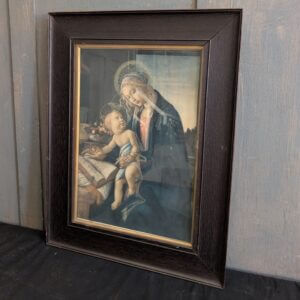 19th Century Well Framed Colour Lithograph of Botticelli's Madonna of the Book