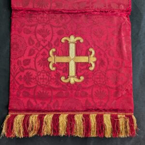 Antique Red and Gold Lectern Fall from St Stephen's Mission Church Cumbria